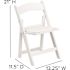 Carnegy Avenue White Vinyl Seat with Resin Frame Kids' Folding Chair (2-Pack)