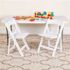 Carnegy Avenue White Vinyl Seat with Resin Frame Kids' Folding Chair (2-Pack)