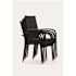 BALKENE HOME Morgan Stacking Resin Wicker Outdoor Dining Chair in Black (4-Pack)