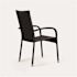 BALKENE HOME Morgan Stacking Resin Wicker Outdoor Dining Chair in Black (4-Pack)