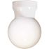 LiteCo White Screw Neck Outdoor Flush Mount Ceiling Pocket Globe Lantern