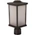 LiteCo Black Craftsman Style Outdoor Post Mount Fixture