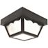 8.25 in. 1-Light Black Square Outdoor Ceiling Flush Mount Fixture