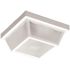 10.25 in. White Square Outdoor Ceiling Flush Mount Fixture