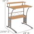 Flash Furniture 28 in. Rectangular Maple Computer Desks with Storage
