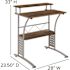 Flash Furniture 28 in. Rectangular Rustic Walnut Computer Desks with Storage