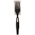SmartStock Series-W Heavy-Weight Black, Disposable Polypropylene Wrapped Plastic Forks & Sporks, Black (960 per Case)