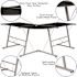 Carnegy Avenue 83.5 in. L-Shaped Black/Silver Computer Desks with Glass Top