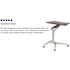 Carnegy Avenue 28.3 in. Rectangular Black/Silver Laptop Desks with Adjustable Height