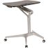 Carnegy Avenue 28.3 in. Rectangular Black/Silver Laptop Desks with Adjustable Height