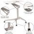 Carnegy Avenue 28.3 in. Rectangular White/Silver Laptop Desks with Adjustable Height