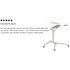 Carnegy Avenue 28.3 in. Rectangular White/Silver Laptop Desks with Adjustable Height