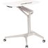 Carnegy Avenue 28.3 in. Rectangular White/Silver Laptop Desks with Adjustable Height