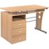 Carnegy Avenue 47.25 in. Maple Rectangular 3 -Drawer Computer Desk with Keyboard Tray