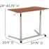Carnegy Avenue 37.4 in. Rectangular Cherry/Silver Standing Desks with Adjustable Height