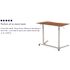 Carnegy Avenue 37.4 in. Rectangular Cherry/Silver Standing Desks with Adjustable Height