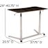 Carnegy Avenue 37.4 in. Rectangular Dark Wood Grain/Silver Standing Desks with Adjustable Height