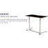 Carnegy Avenue 37.4 in. Rectangular Dark Wood Grain/Silver Standing Desks with Adjustable Height