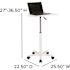 Carnegy Avenue 25.5 in. U-Shaped White/Silver Laptop Desks with Adjustable Height
