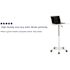 Carnegy Avenue 25.5 in. U-Shaped White/Silver Laptop Desks with Adjustable Height