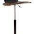 Carnegy Avenue 25.5 in. U-Shaped Rustic Walnut/Black Laptop Desks with Adjustable Height