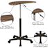 Carnegy Avenue 25.5 in. U-Shaped Rustic Walnut/Black Laptop Desks with Adjustable Height