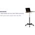 Carnegy Avenue 25.5 in. U-Shaped Rustic Walnut/Black Laptop Desks with Adjustable Height
