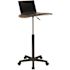 Carnegy Avenue 25.5 in. U-Shaped Rustic Walnut/Black Laptop Desks with Adjustable Height