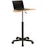 Carnegy Avenue 25.5 in. U-Shaped Maple/Black Laptop Desks with Adjustable Height