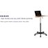 Carnegy Avenue 25.5 in. U-Shaped Maple/Black Laptop Desks with Adjustable Height