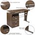 Carnegy Avenue 47.25 in. Rustic Walnut Rectangular 3 -Drawer Computer Desk with Keyboard Tray