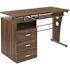 Carnegy Avenue 47.25 in. Rustic Walnut Rectangular 3 -Drawer Computer Desk with Keyboard Tray