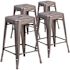 Carnegy Avenue 24.25 in. Clear Coated Bar Stool (Set of 4)