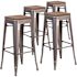 Carnegy Avenue 30.25 in. Clear Coated Bar Stool (Set of 4)