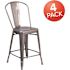 Carnegy Avenue 24.5 in. Clear Coated Bar Stool (Set of 4)