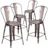 Carnegy Avenue 24.5 in. Clear Coated Bar Stool (Set of 4)