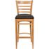 Carnegy Avenue 31 in. Black Vinyl Seat/Natural Wood Frame Bar Stool (Set of 2)