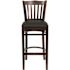 Carnegy Avenue 31 in. Black Vinyl Seat/Walnut Wood Frame Bar Stool (Set of 2)