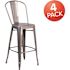Carnegy Avenue 30.5 in. Clear Coated Bar Stool (Set of 4)