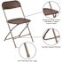 Carnegy Avenue Brown Metal Folding Chair (Set of 10)