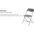 Carnegy Avenue Hercules Series Gray Metal 650 lb. Weight Capacity Lightweight Event Folding Chair (Set of 10)