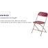 Carnegy Avenue Hercules Series Red Metal 650 lb. Weight Capacity Lightweight Event Folding Chair (Set of 10)