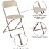 Carnegy Avenue Beige Metal Folding Chair (Set of 10)