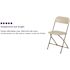 Carnegy Avenue Beige Metal Folding Chair (Set of 10)