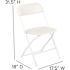 Carnegy Avenue Hercules Series White Metal 650 lb. Weight Capacity Lightweight Event Folding Chair (Set of 10)