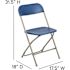 Carnegy Avenue Blue Metal Folding Chair (Set of 10)