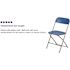 Carnegy Avenue Blue Metal Folding Chair (Set of 10)