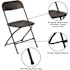 Carnegy Avenue Hercules Series Black Metal 650 lb. Weight Capacity Lightweight Event Folding Chair (Set of 10)
