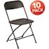 Carnegy Avenue Hercules Series Black Metal 650 lb. Weight Capacity Lightweight Event Folding Chair (Set of 10)