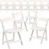 White Hercules Series Kids Padded Folding Chairs for Children up to 6 Years Old, Children's Event Seats (Set of 11)